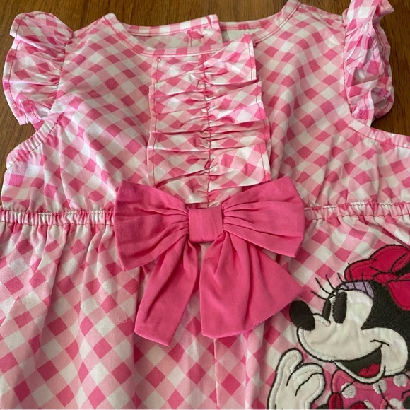 Disney Store Minnie Mouse Pink Gingham Jumpsuit - Picture 2 of 8